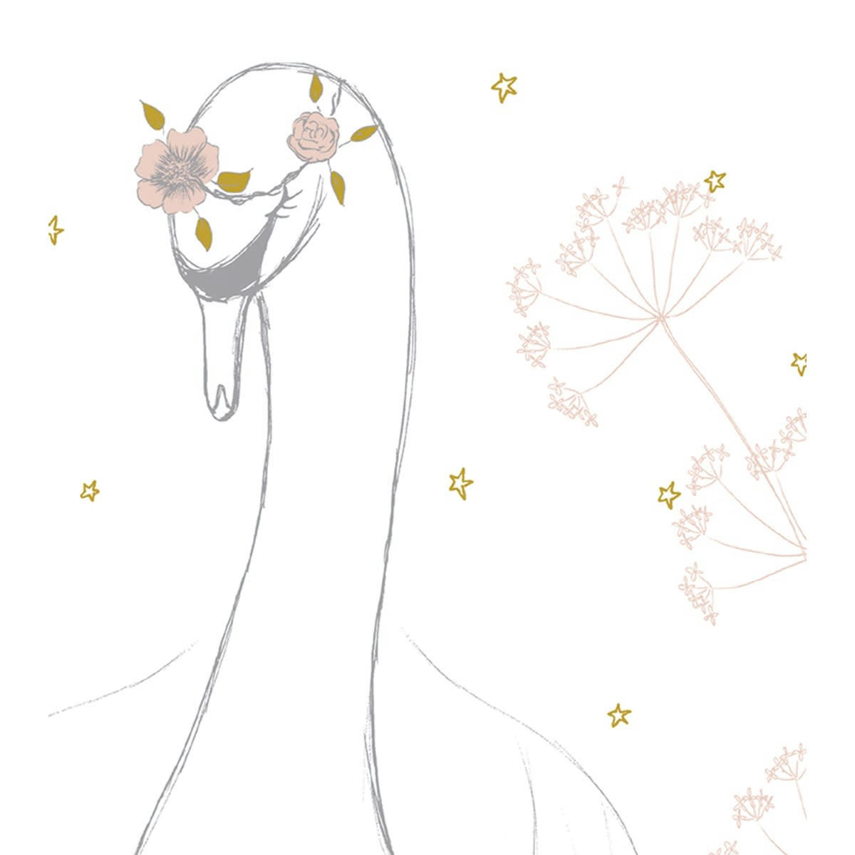 BOTANY - Affiche cygne en Papier Multicolore