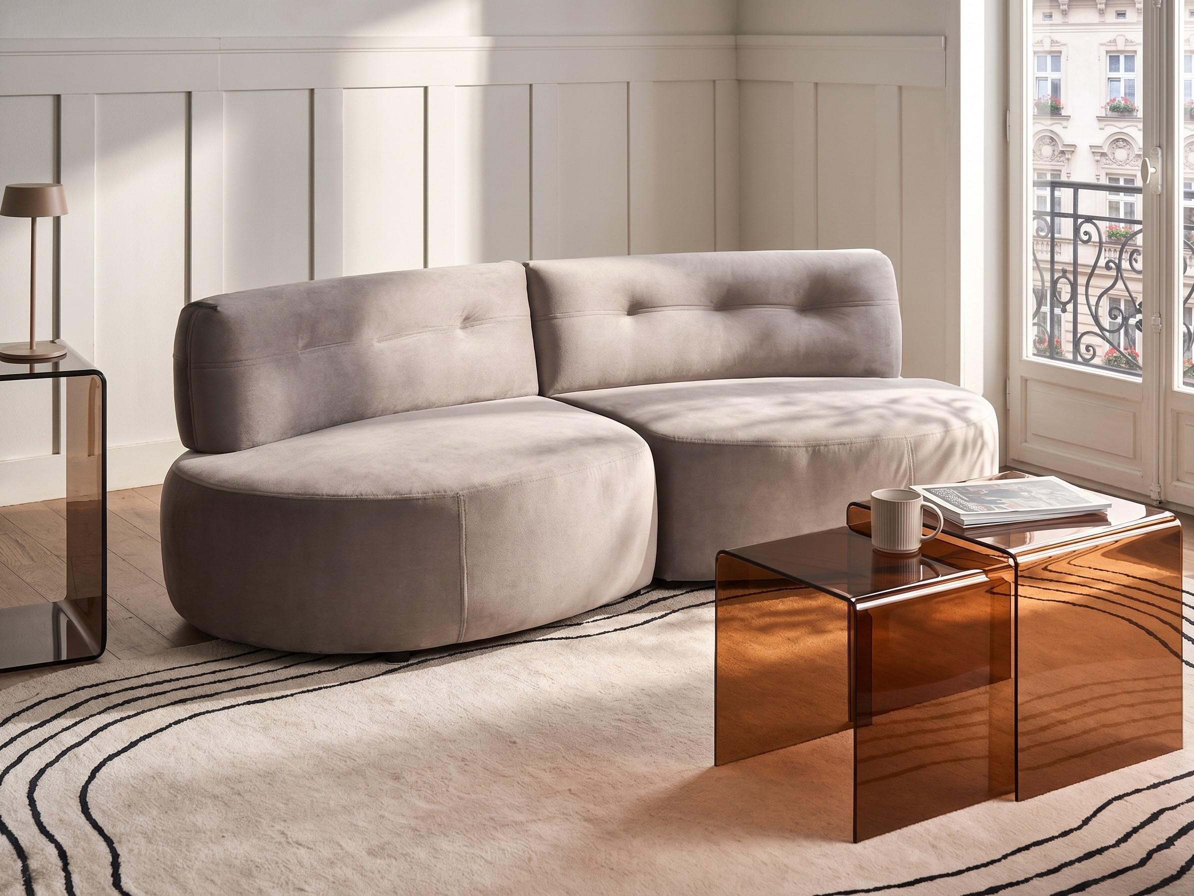 Sofa 3 Seater LAERDAL Velvet Taupe