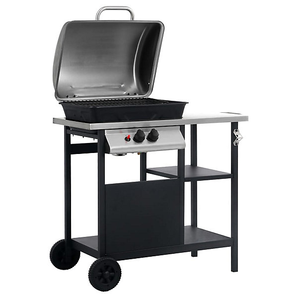 Barbecue à gaz et compartiments (92x53x96 cm  - Multicolore)