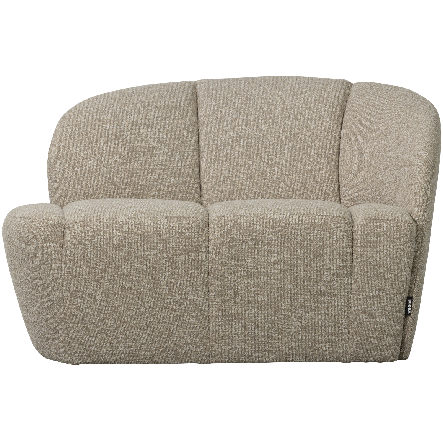 WOOOD 2-zits bankje rechts Mojo - Polyester - Beige Melange -73x112x77