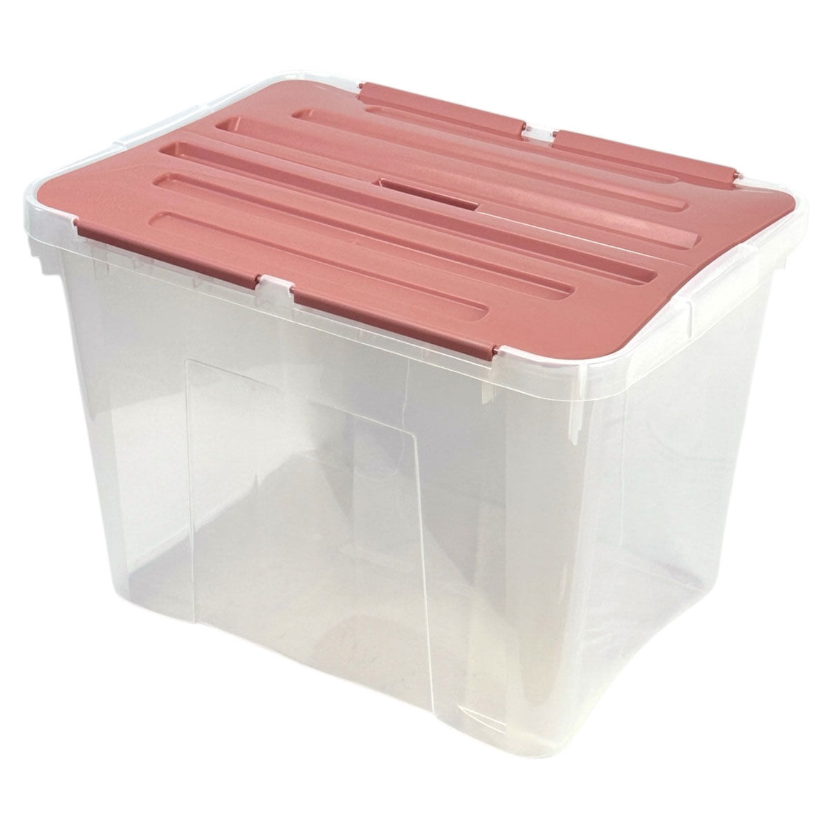 Caixa de arrumação rosa 42l