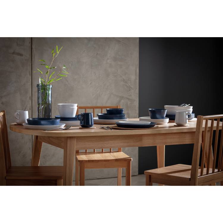 Habitat Addison 12 Piece Stoneware Dinner Set - Blue