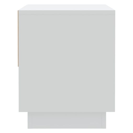 NNEVL Bedside Cabinet White 45x34x44 cm Chipboard