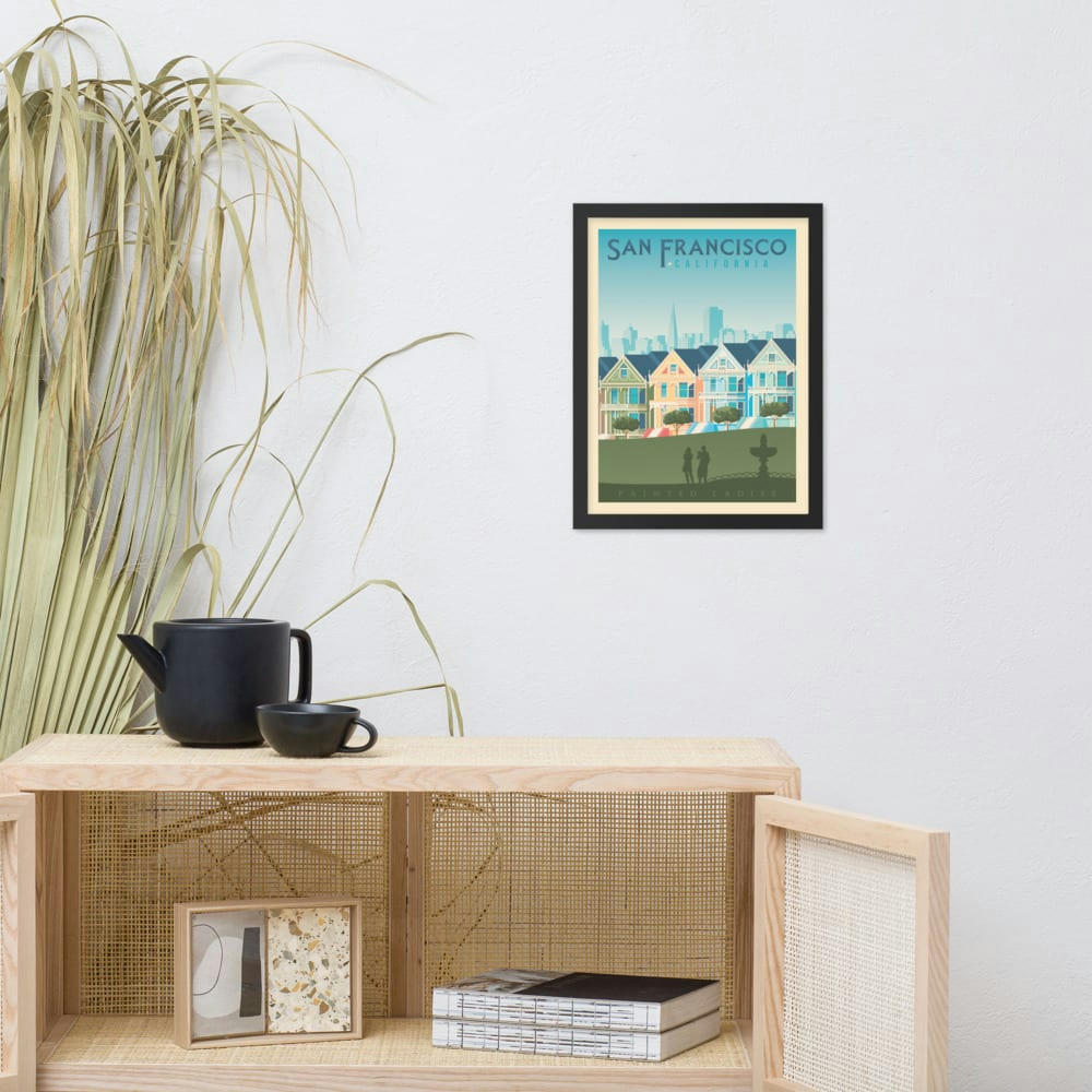 - Affiche San Francisco Painted Ladies  21x29,7 cm