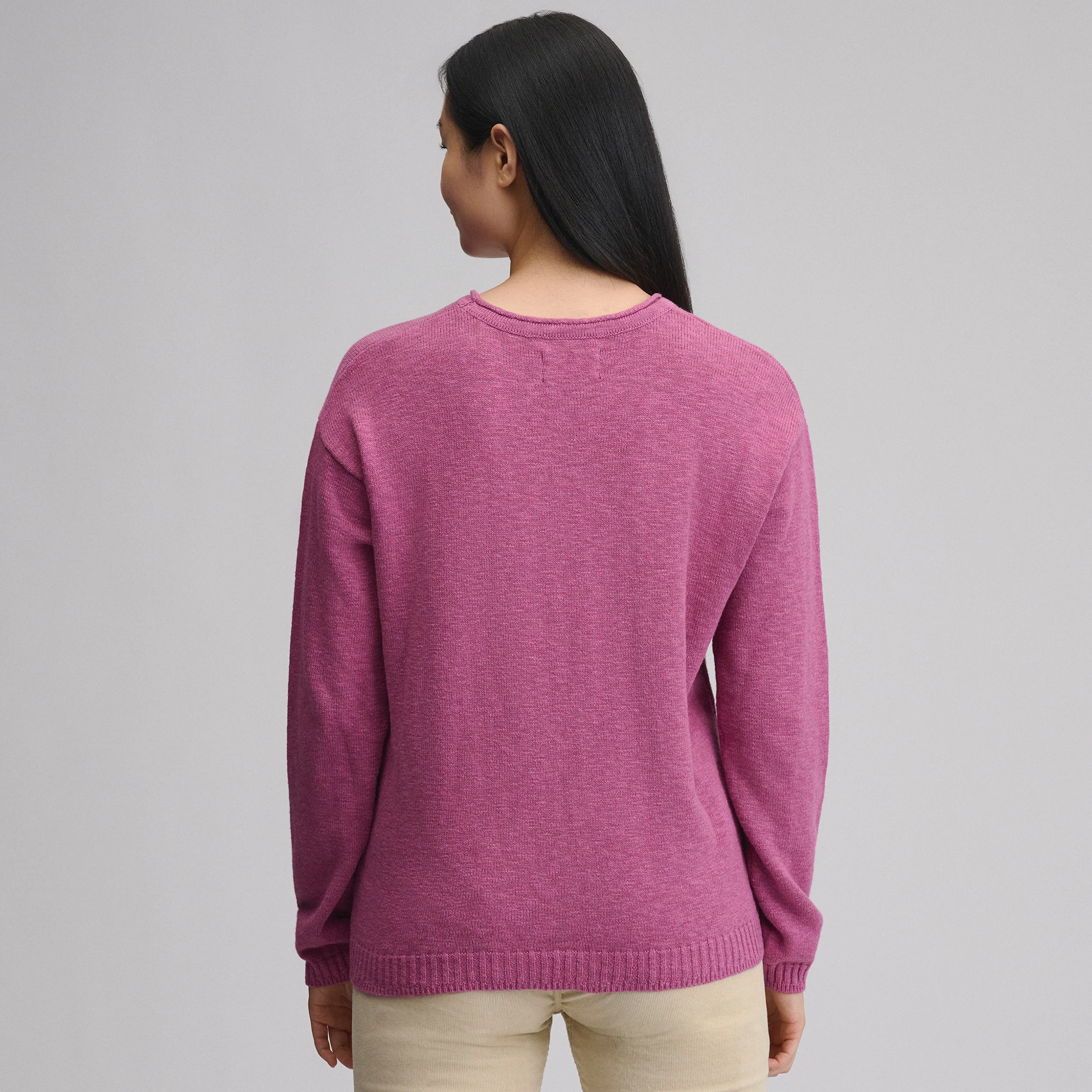 Women's Cotton Slub Crew Sweater