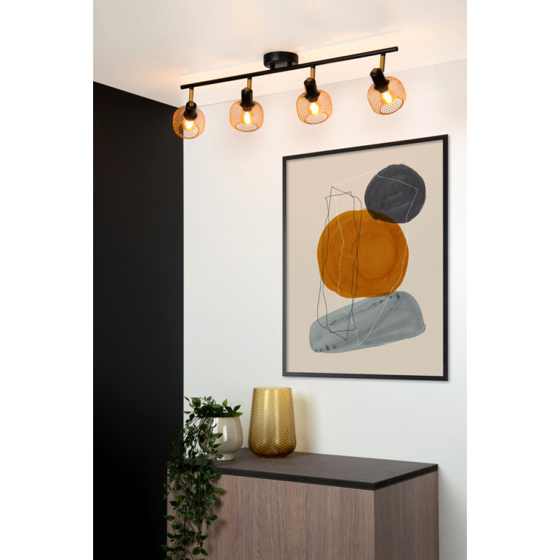 Spot Maren doré E14 4 x 40 W LUCIDE