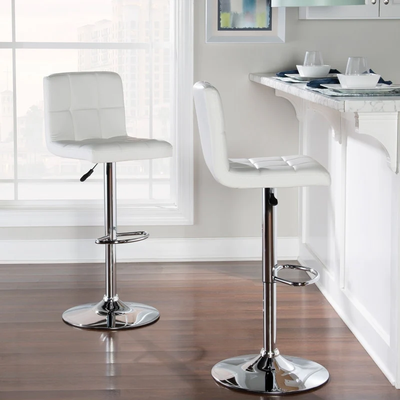 Roxie Faux Leather Adjustable Height Bar Stool
