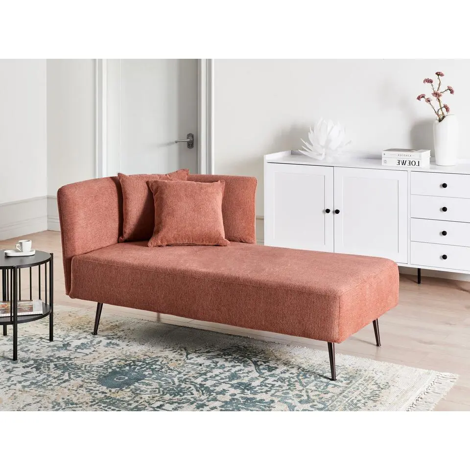 RIOM - Chaise longue - Rood - Linkszijdig - Stof