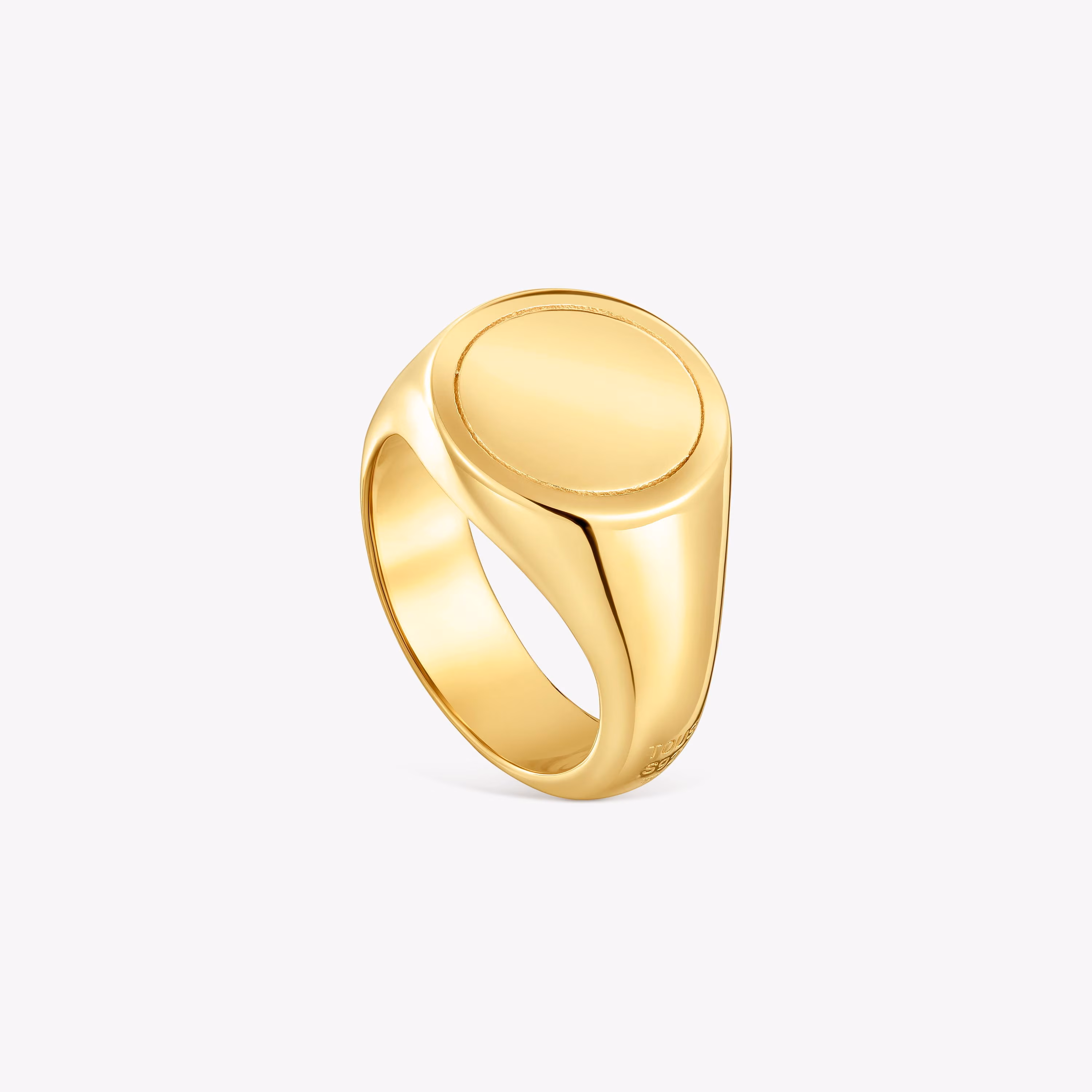 Anillo sello con baño de oro 18 kt sobre plata 14 mm TOUS Basics