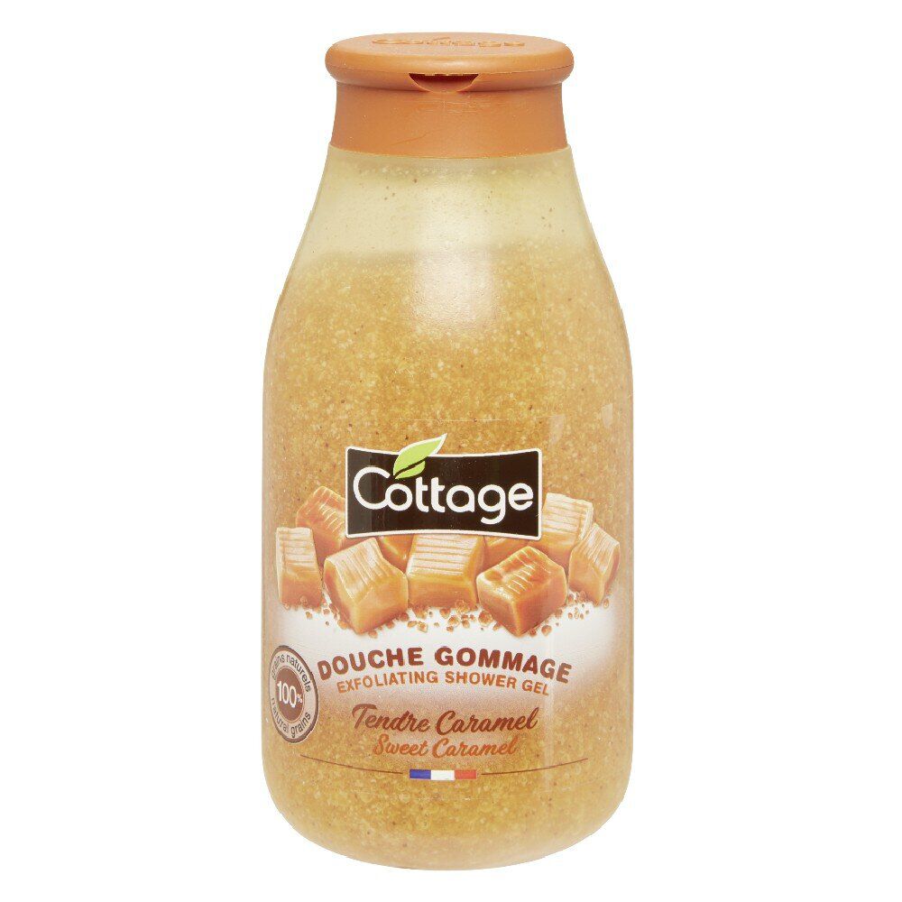 Gel douche exfoliant gommage Cottage caramel 270ml