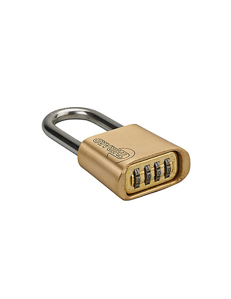 Cadenas à combinaison Tanker 2, laiton, 4 chiffres, intérieur, anse haute acier, 50mm - THIRARD