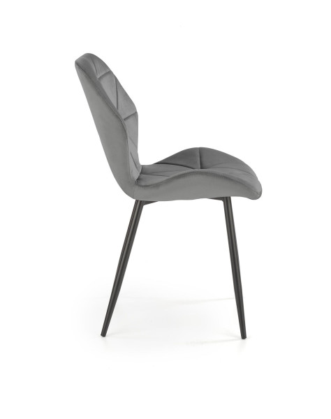 Krzesło tapicerowane K453 VELVET szare
