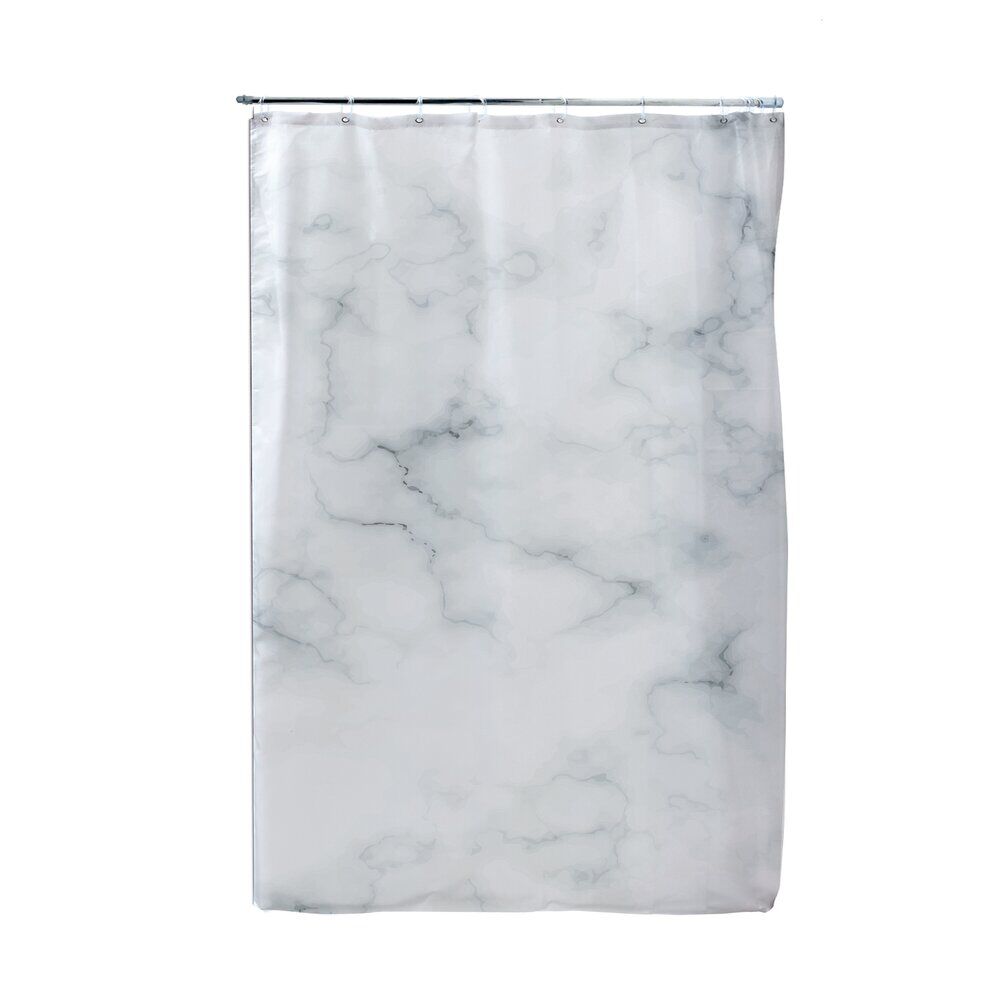 Rideau de douche marbre blanc 180x200cm