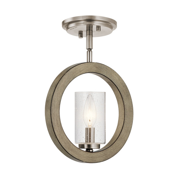 Lampa wisząca postarzana antyczna szarość Grand Bank 1xE14x40W Kichler