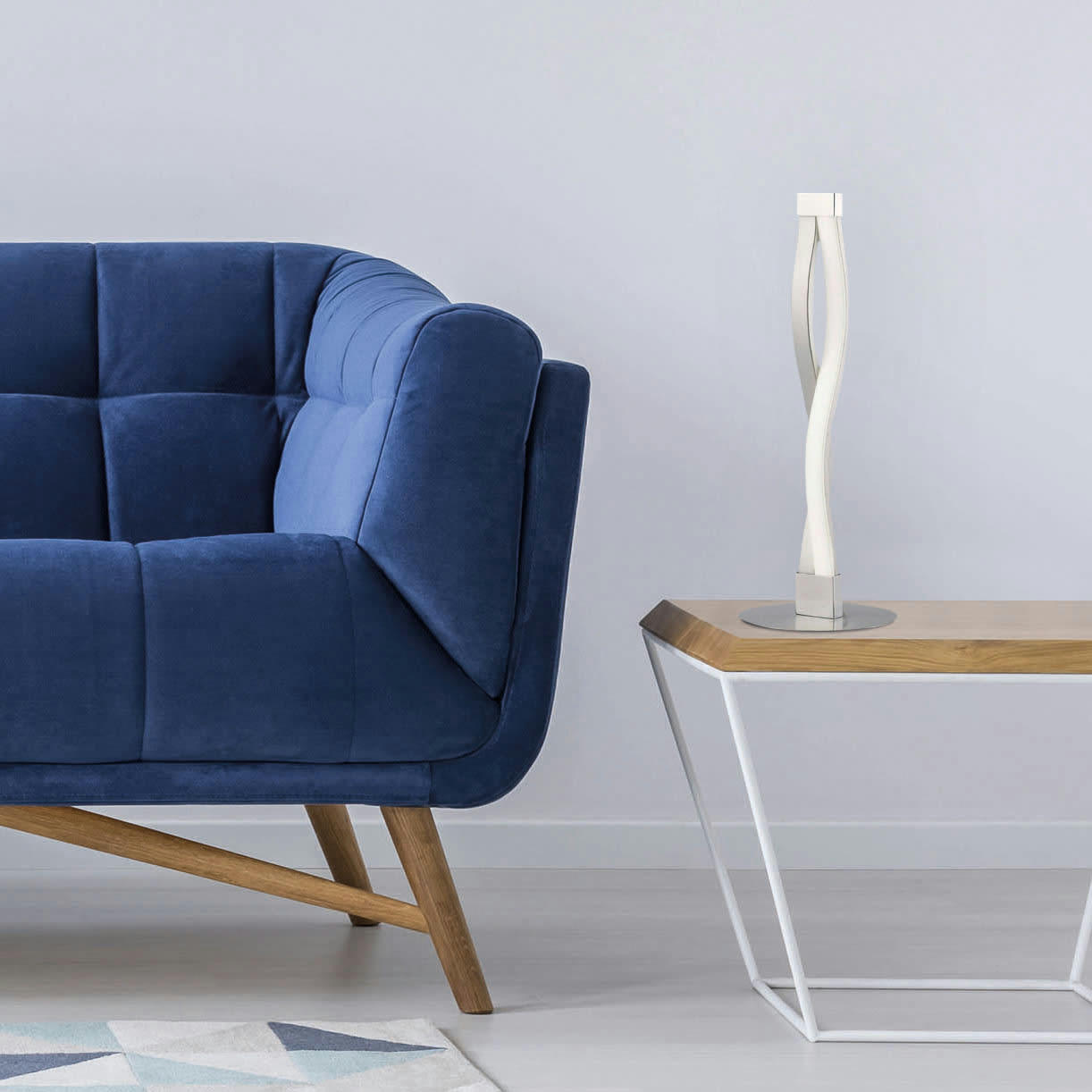 SAHARA - Lampe en métal argenté