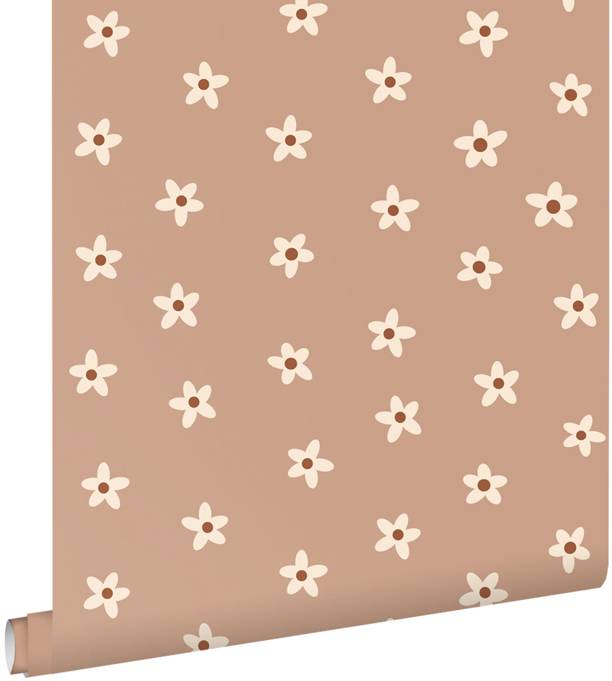 ESTAhome behang madeliefjes terracotta roze - 53 cm x 10.05 m - 131117