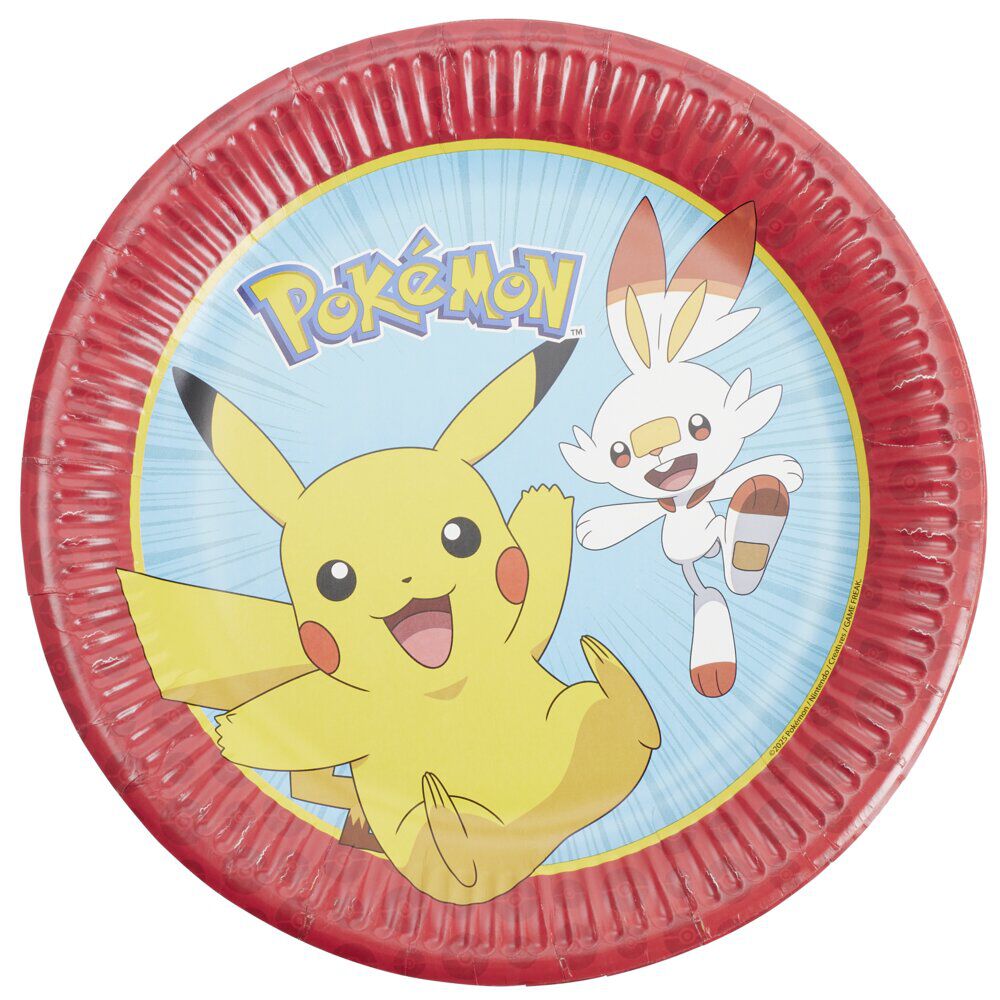 Assiette carton x8 Pokémon Ø22,5cm