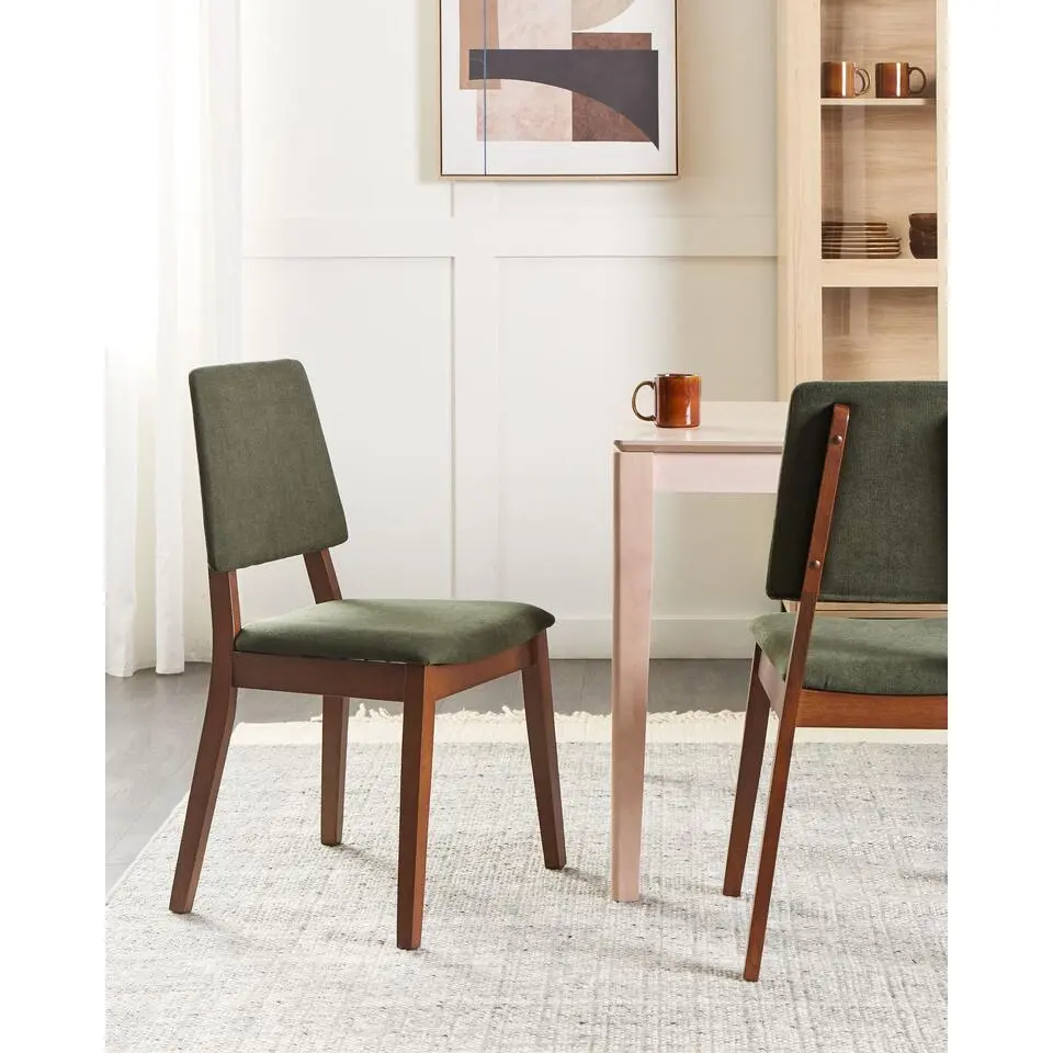 MERRILL - Eetkamerstoel set van 2 - Groen - Hout