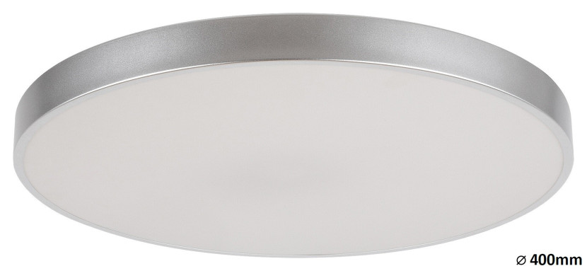 Plafon Tesiaokrągły srebrno-biały LED 1x36W 40cm 2600lm IP20 Rabalux
