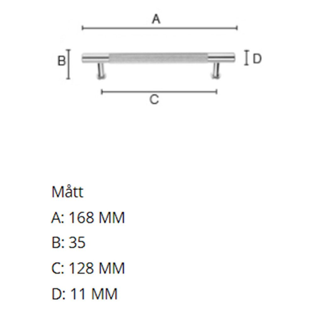 SKUFFEHÅNDTAK BESLAGSBODEN BK6361 128MM POLERT KROM