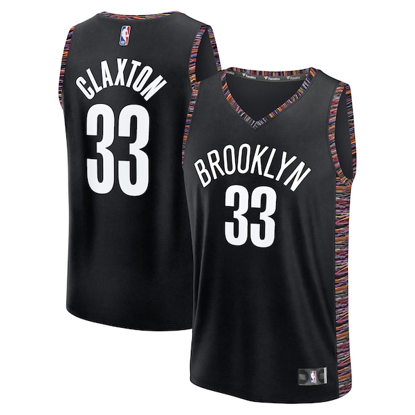 Nic Claxton Brooklyn Nets  2025/26 City Edition Fast Break Jersey - Black