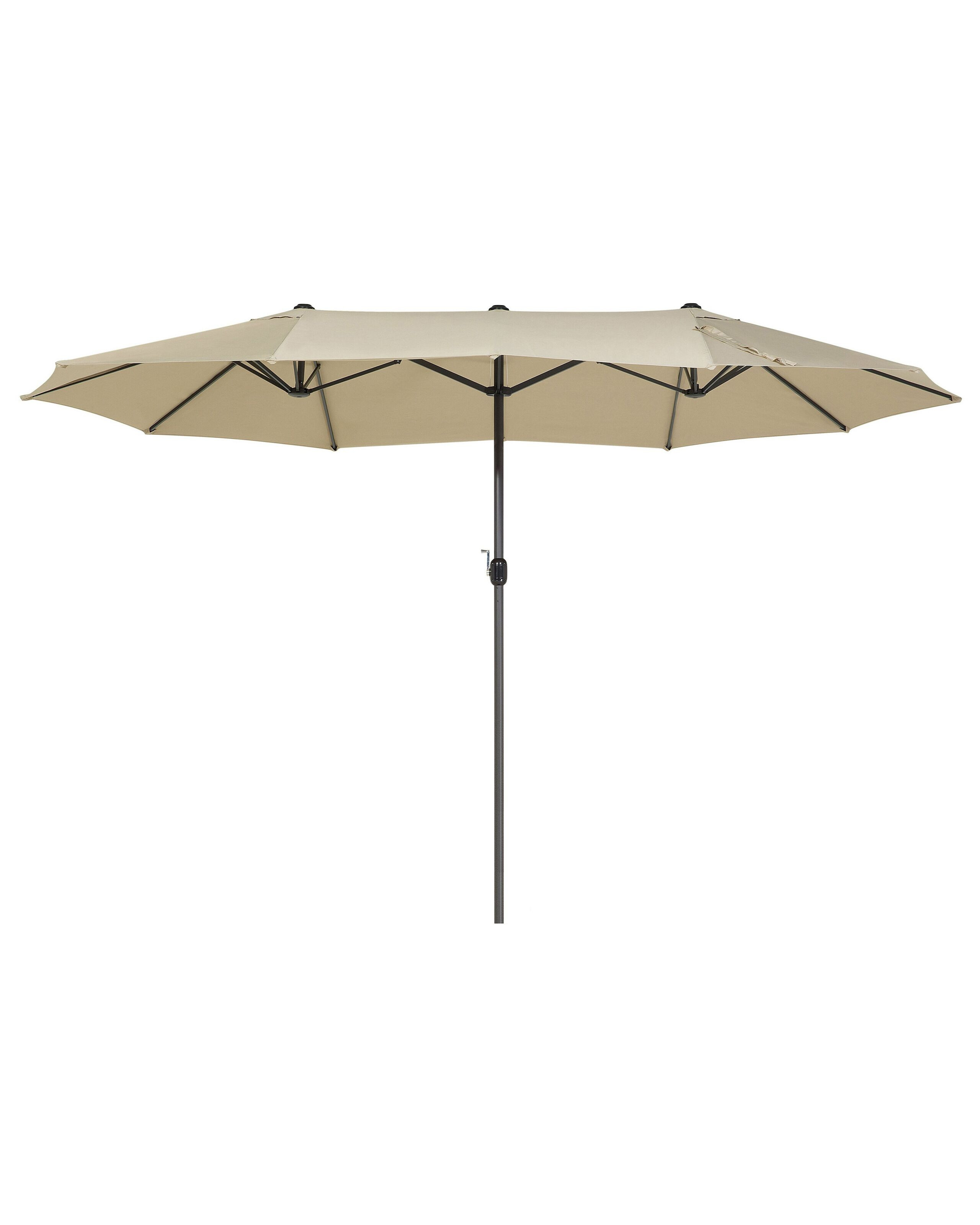 Parasol ogrodowy podwójny 460x270 beżowoszary