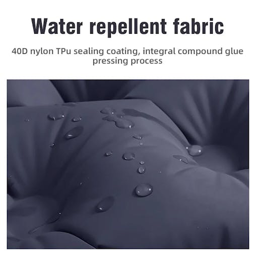 NNEOBA Extra-Wide Double Inflatable Camping Mattress Folding Pad Blue