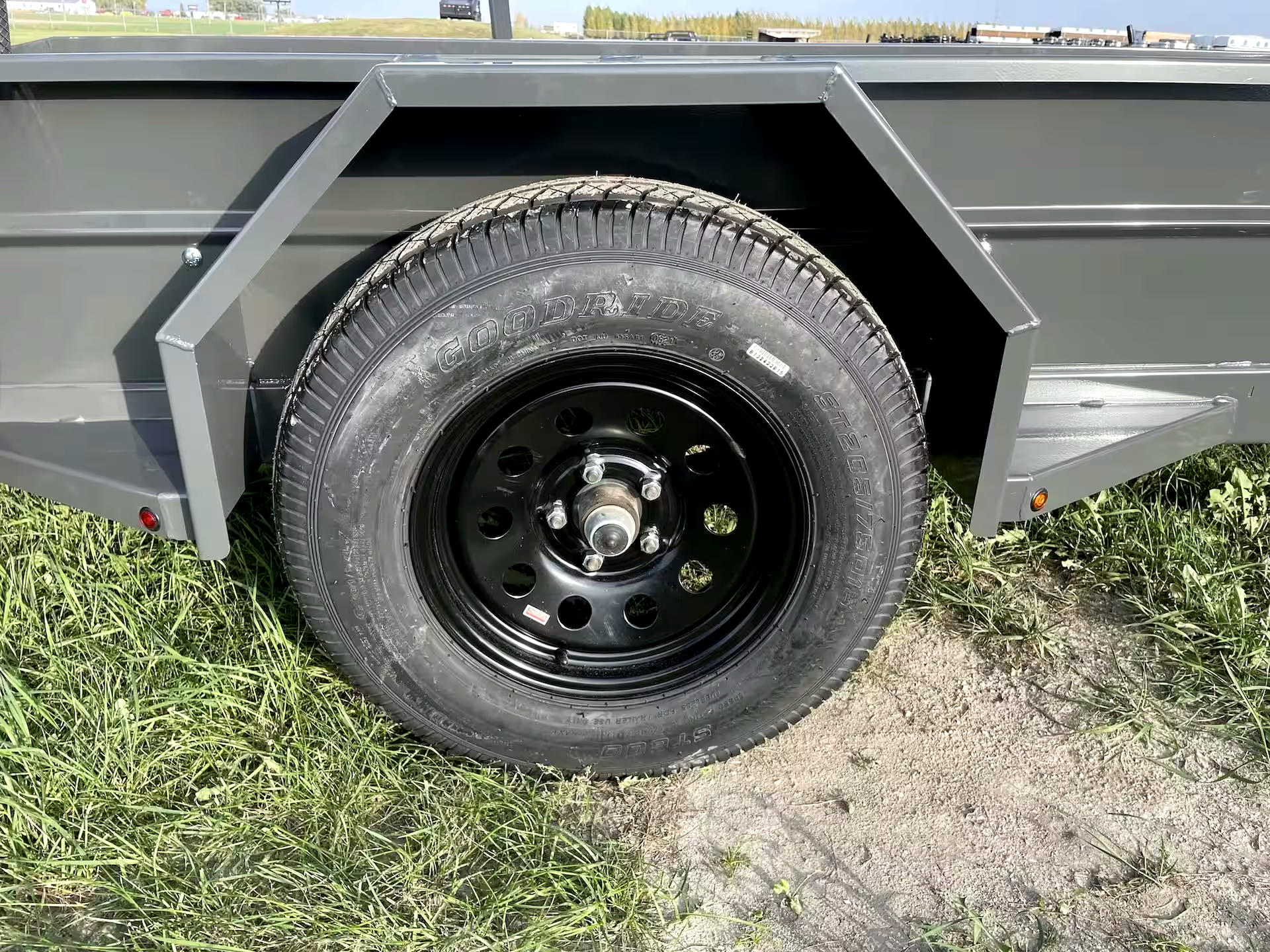 True North 77-in x 12-ft Utility Trailer with Solid Sides, Charcoal