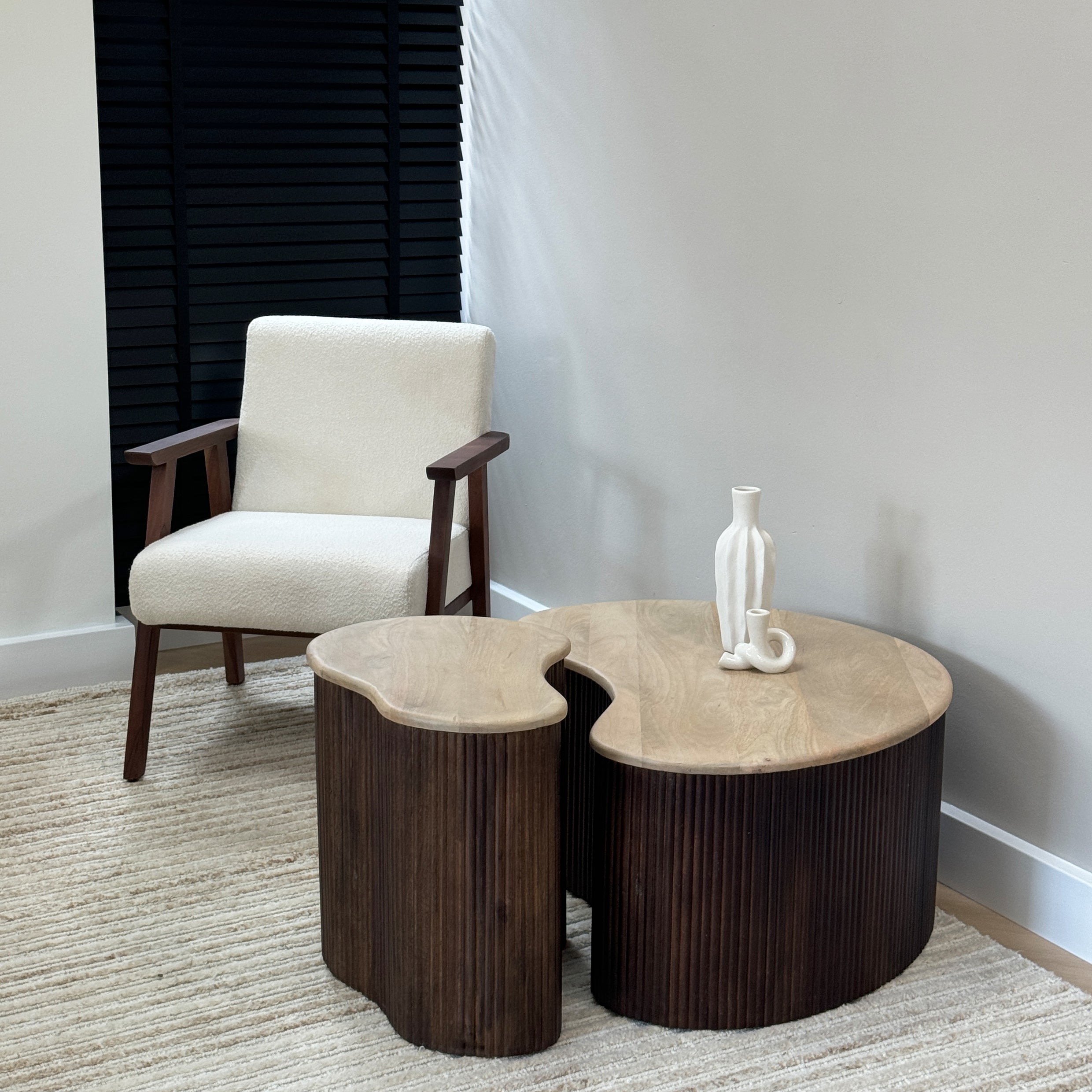 Lewis & Loft Fauteuil Loïs – Acacia hout – Bruin