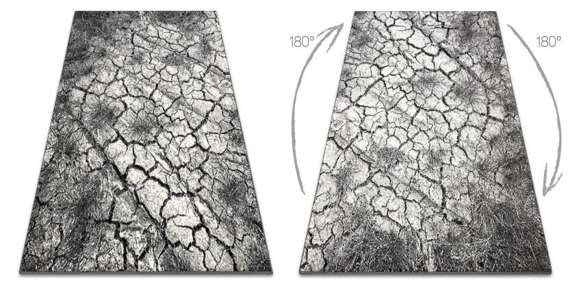 Dywan SILVER Terra popękana ziema szary 160x220 cm