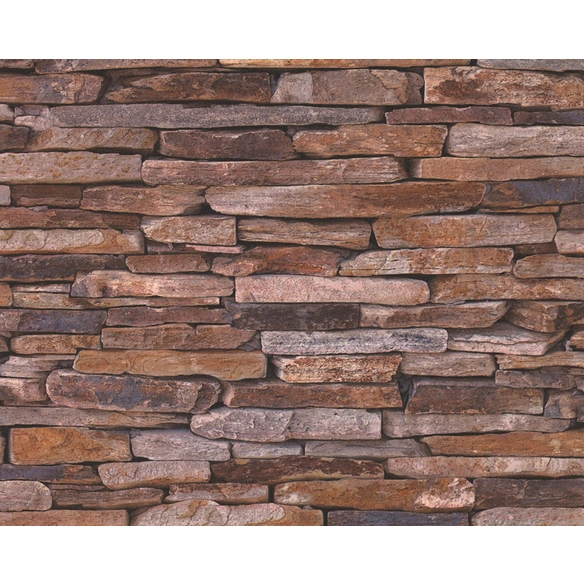 Vliestapete »Best of Wood´n Stone«, braun, strukturiert, für Feuchträume geeignet