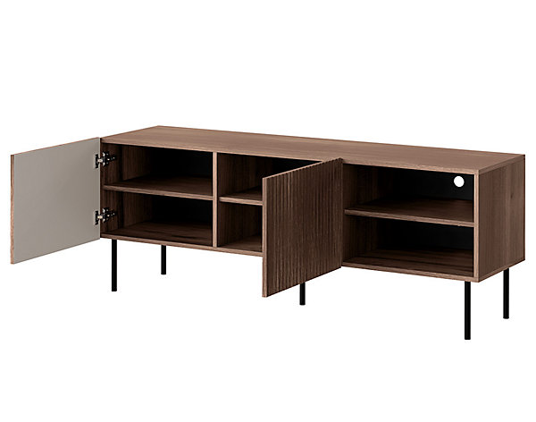 Franco - meuble tv - effet bois - 2 portes et 2 niches - 150 cm - Best Mobilier