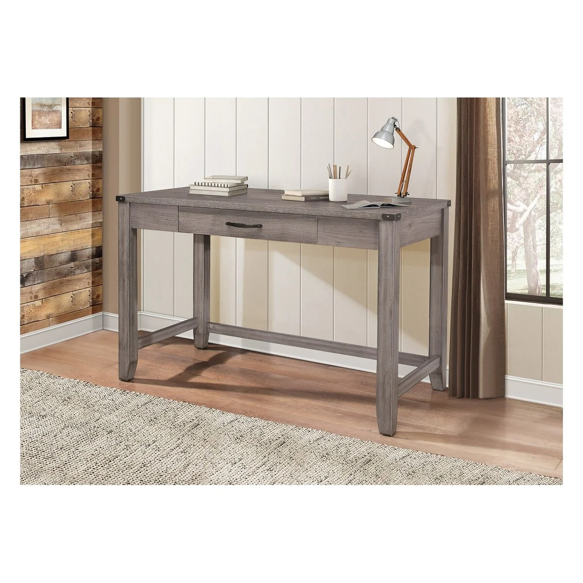 Sidney 5 Piece Black Melamine Faux Leather Upholstered Panel Bedroom Set