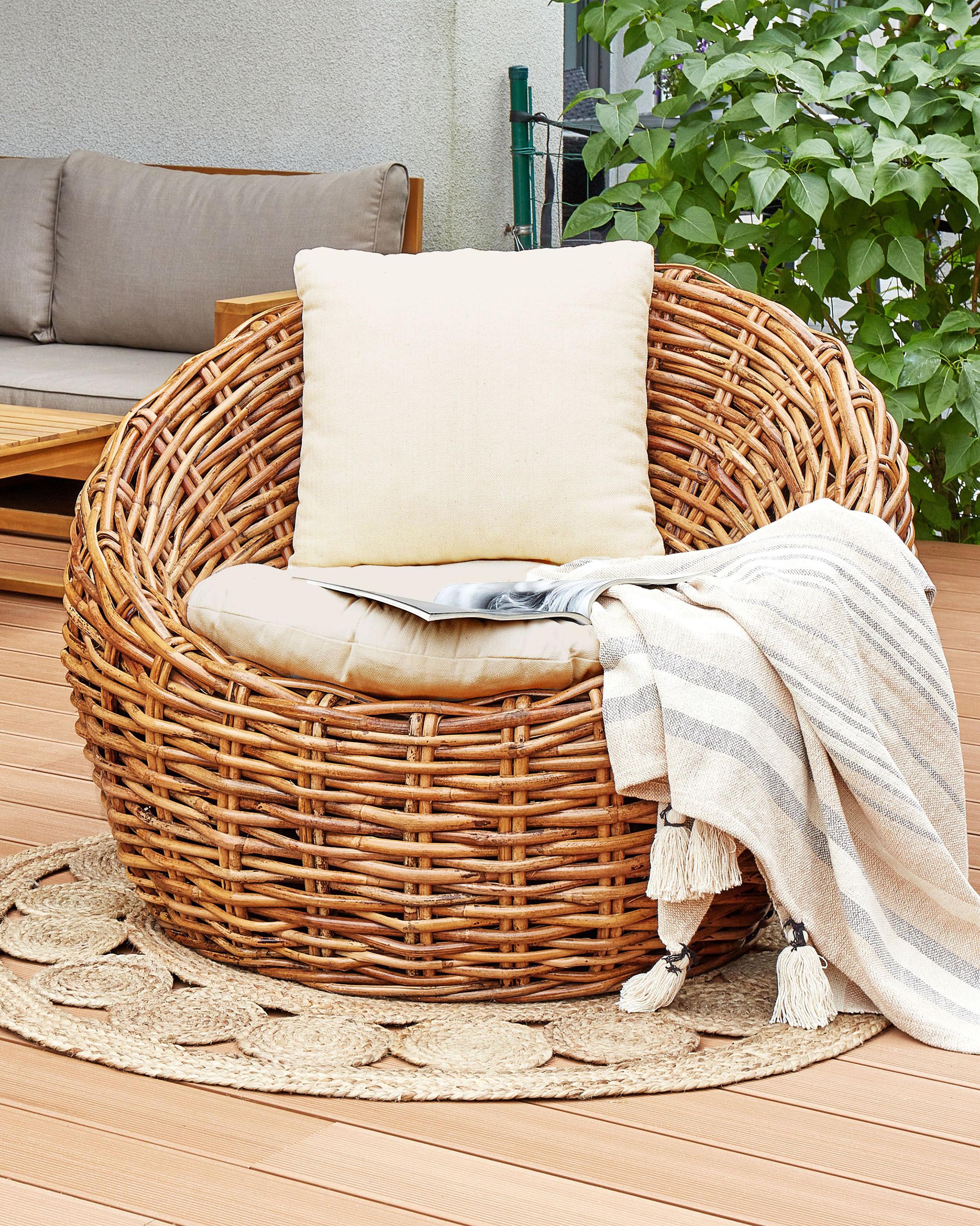 Garden Chair LERICI Rattan Natural