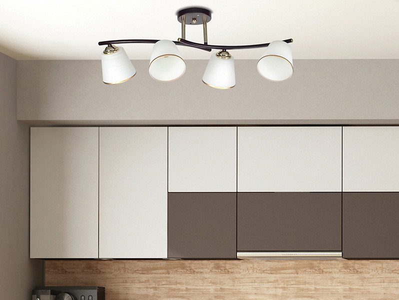 Lampa sufitowa Greco 4-punktowa metalowa czarna