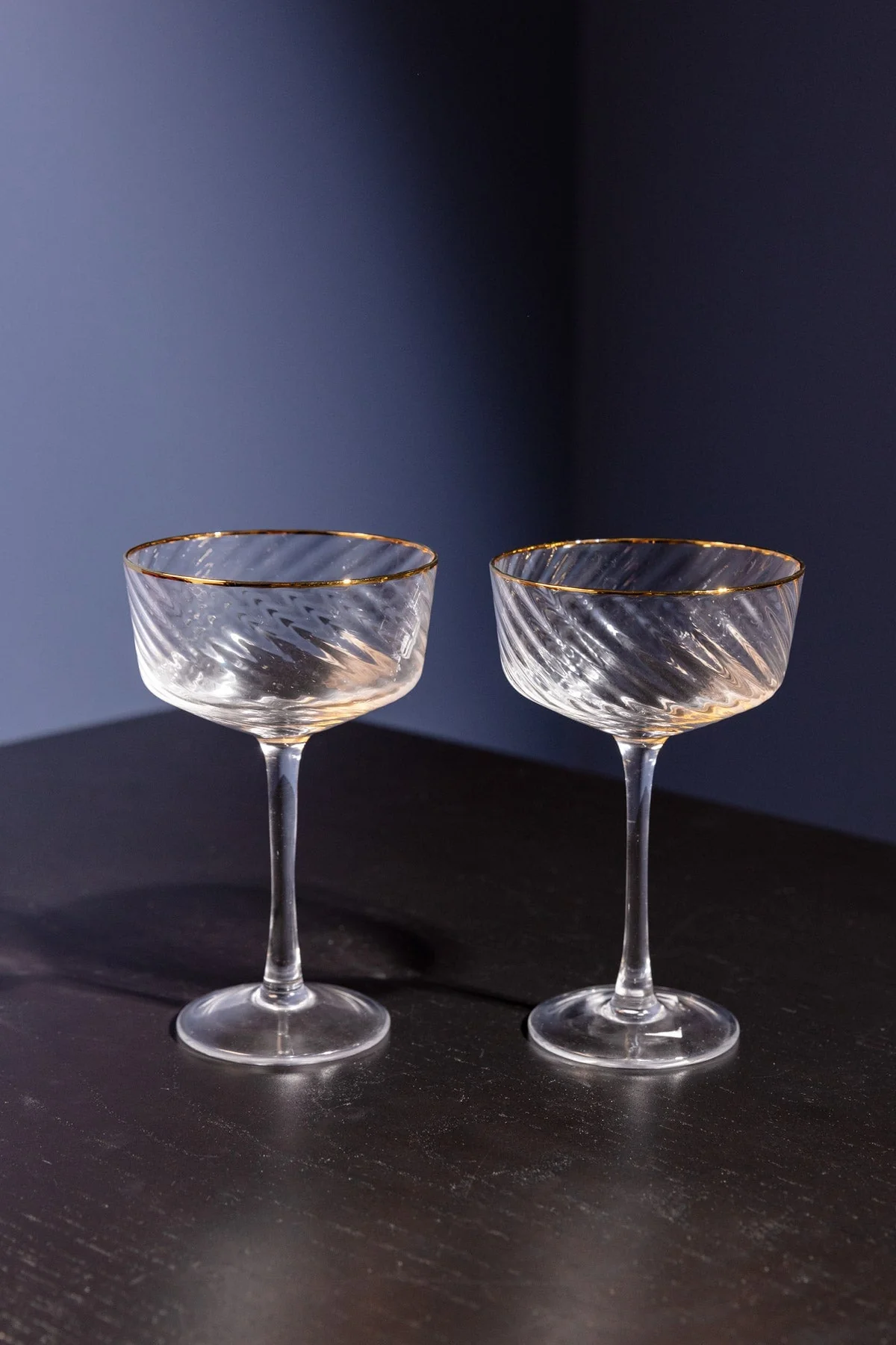 Set Of 2 Aster Gold Champagne Saucer