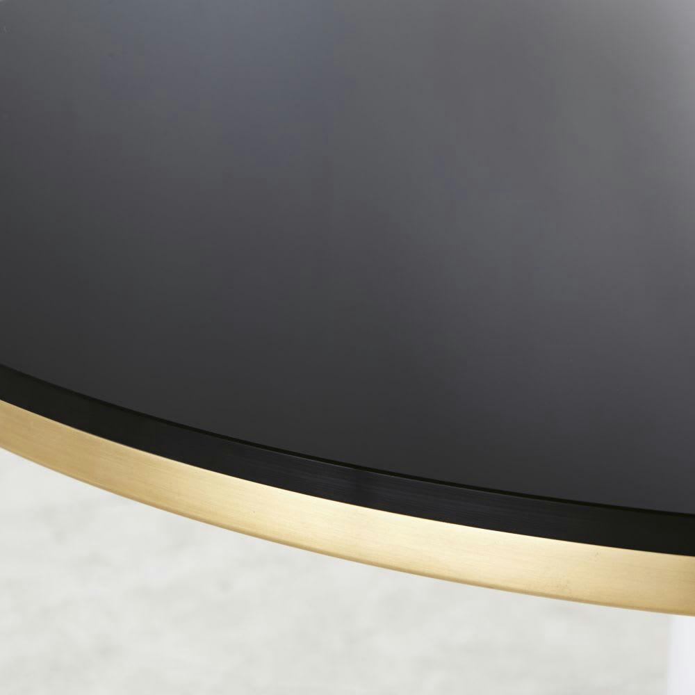 Element Business - Plateau de table professionnel en verre noir 2/4 personnes D70