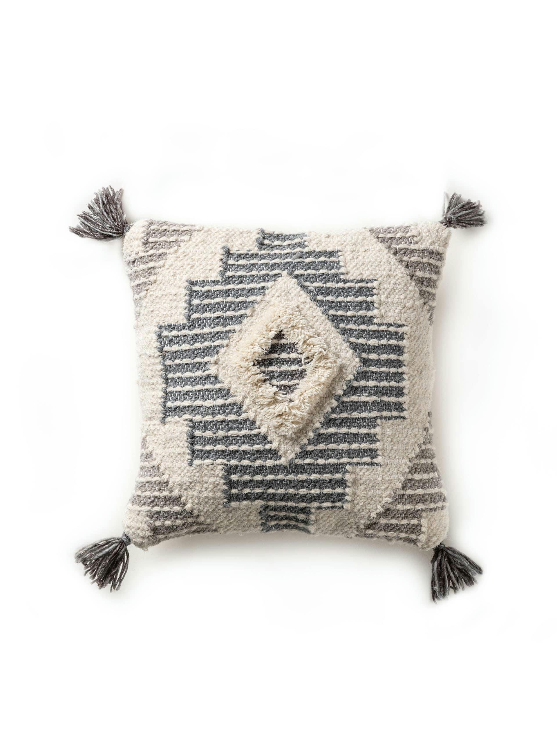 WANDA - Housse de coussin gris foncé 45x45