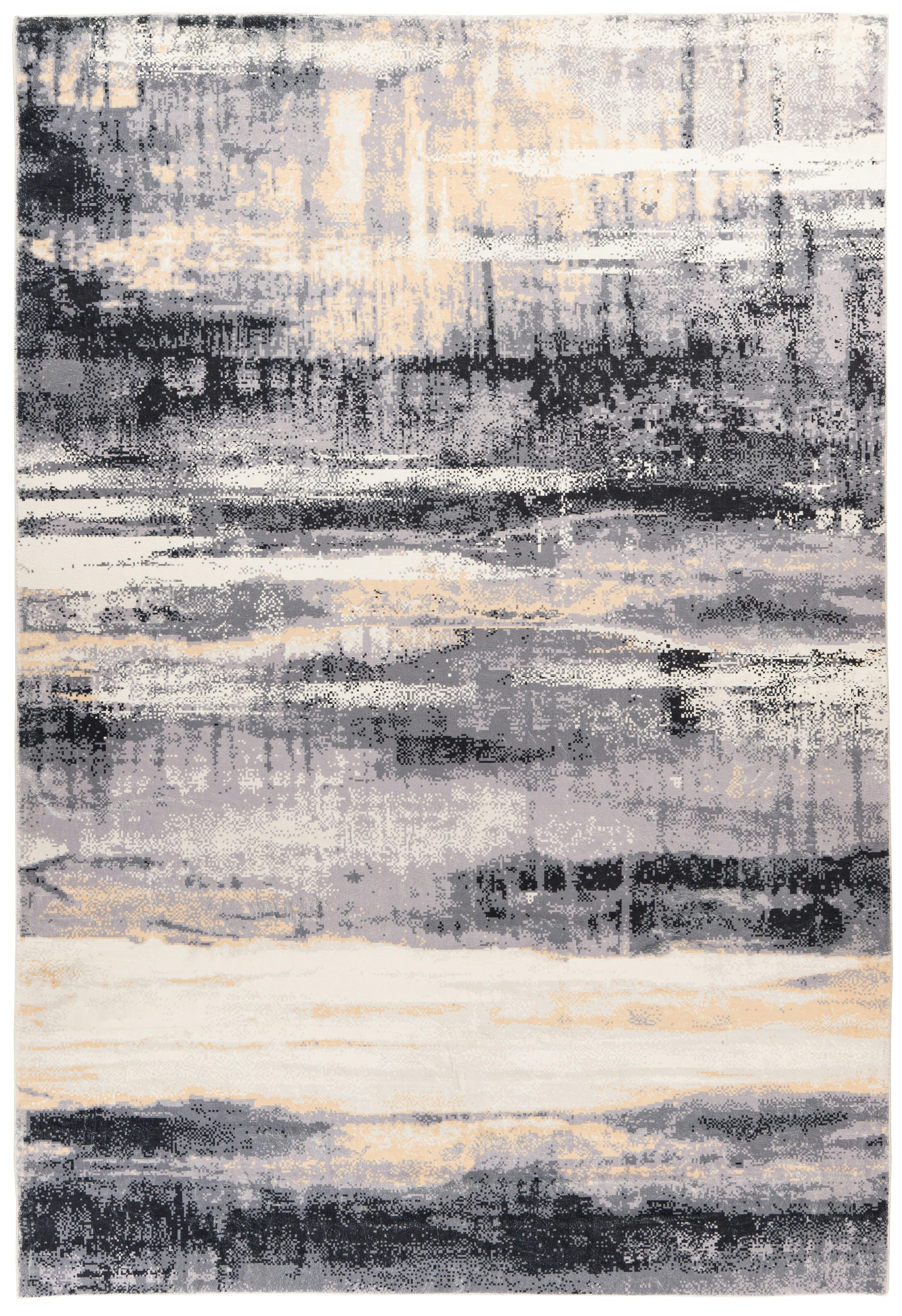 ADAM - Tapis de salon en polyester beige 80x160 cm