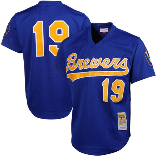 Robin Yount Milwaukee Brewers Cooperstown Mesh Batting Practice Jersey - Royal