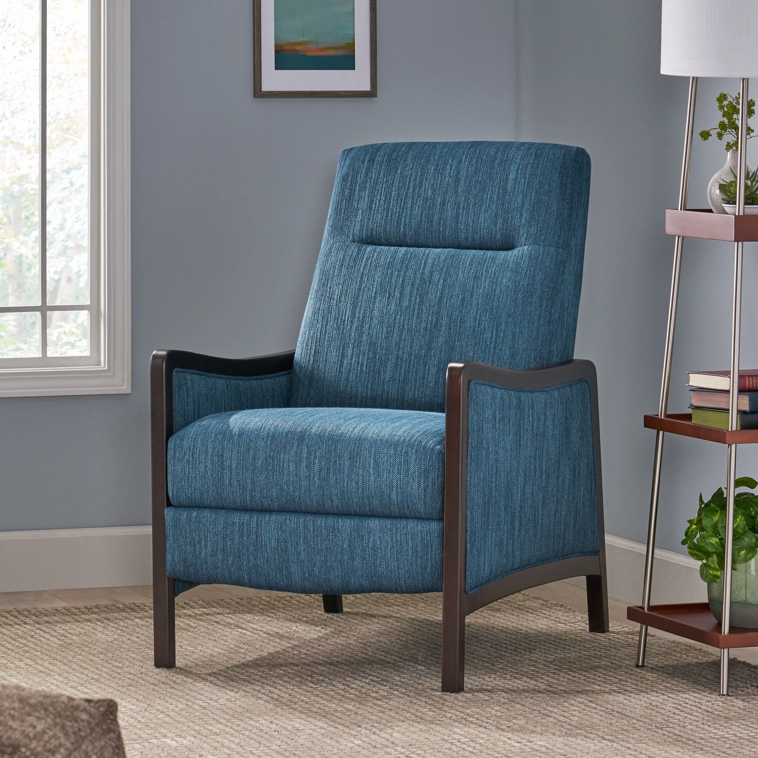 Veatch Contemporary Upholstered Pushback Recliner by Christopher Knight Home