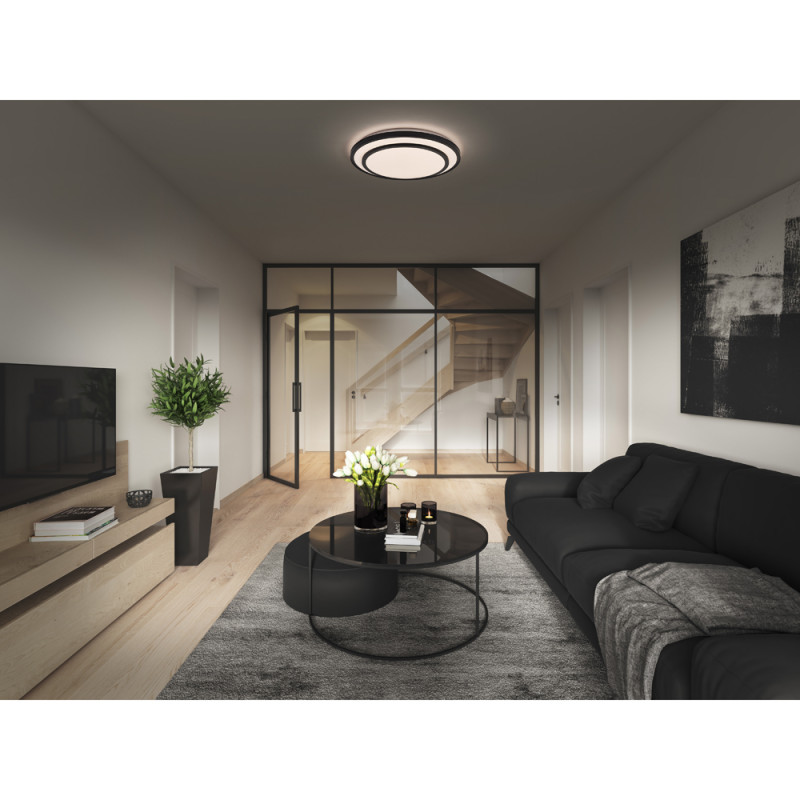 Plafonnier LED Berlin noir 2000 lm 16 W LEDVANCE