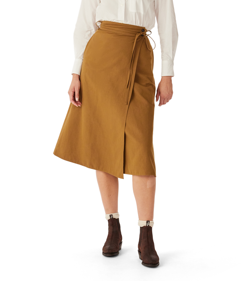 Keirle twill wrap skirt