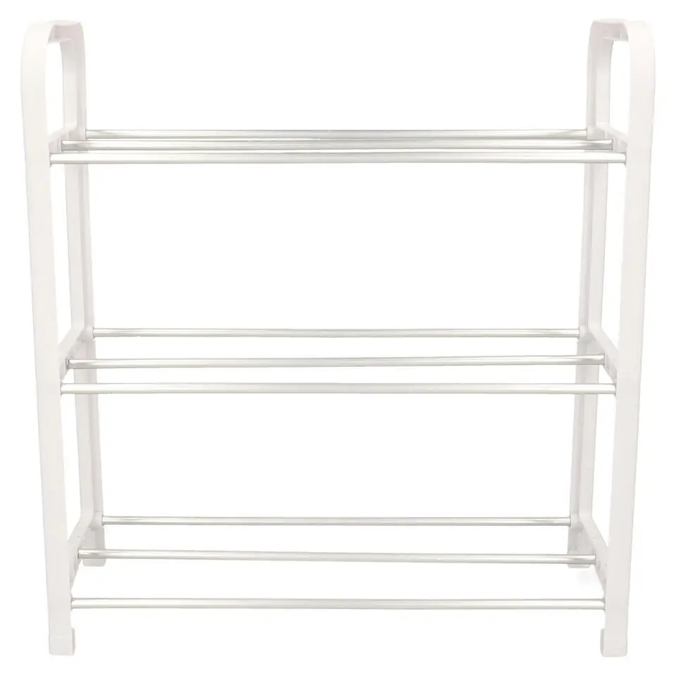 Arte r Schoenenrek - wit - metaal en kunststof - 3-laags - 40 cm