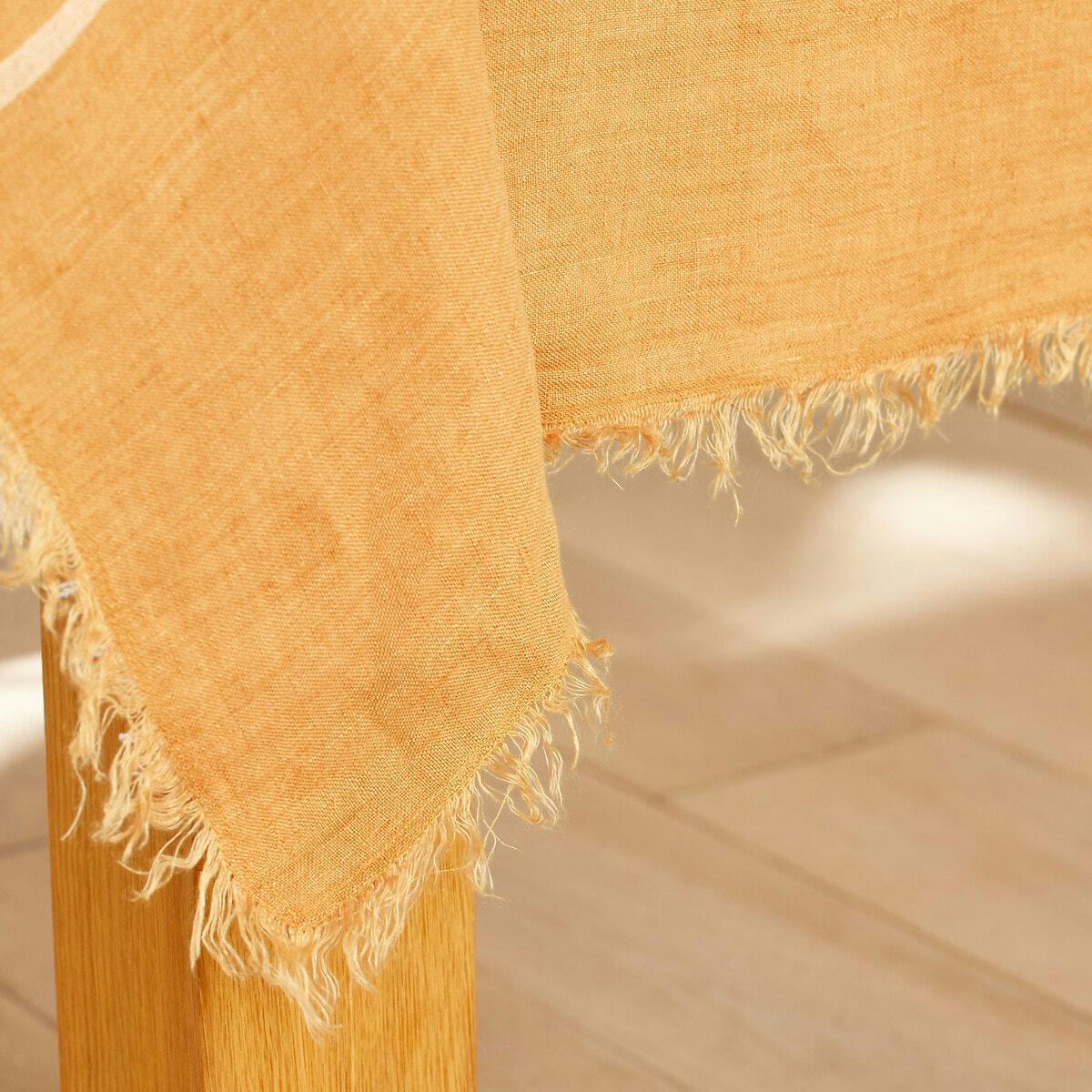 Nappe rayée tissé teint, lin lavé, Keita