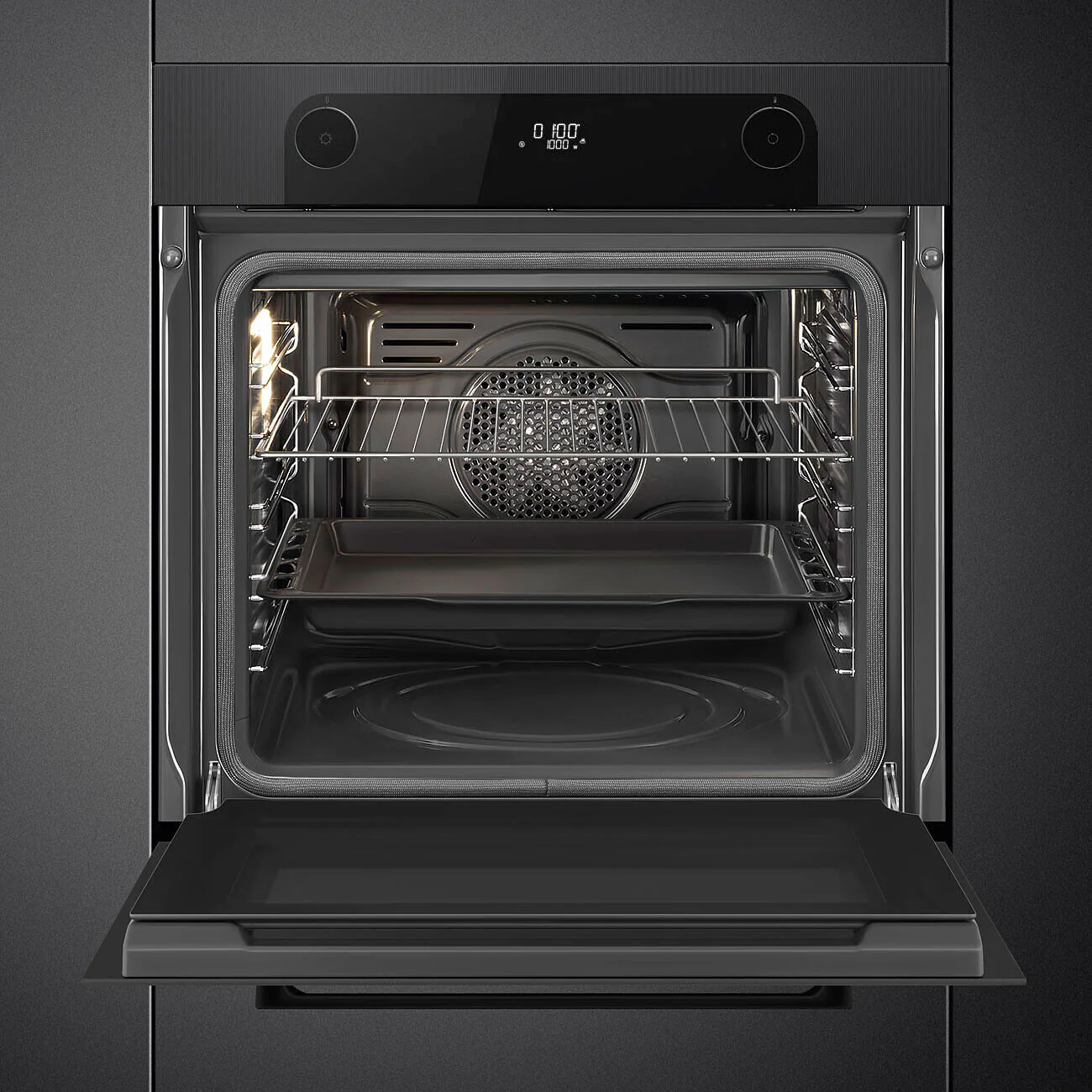 60cm Musa Pyrolytic Single Oven in Black