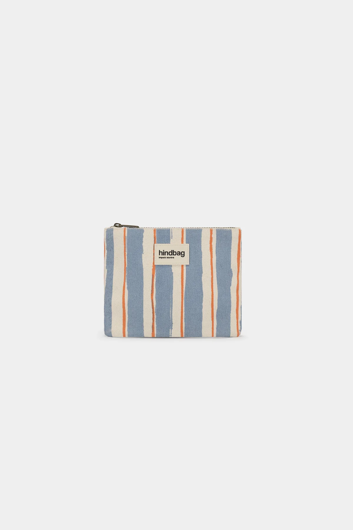 Pochette Lou Rayures Orange et Bleu