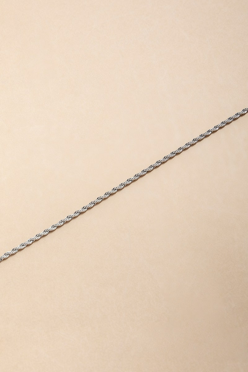 Simone Stainless Steel Twisted Chain Anklet