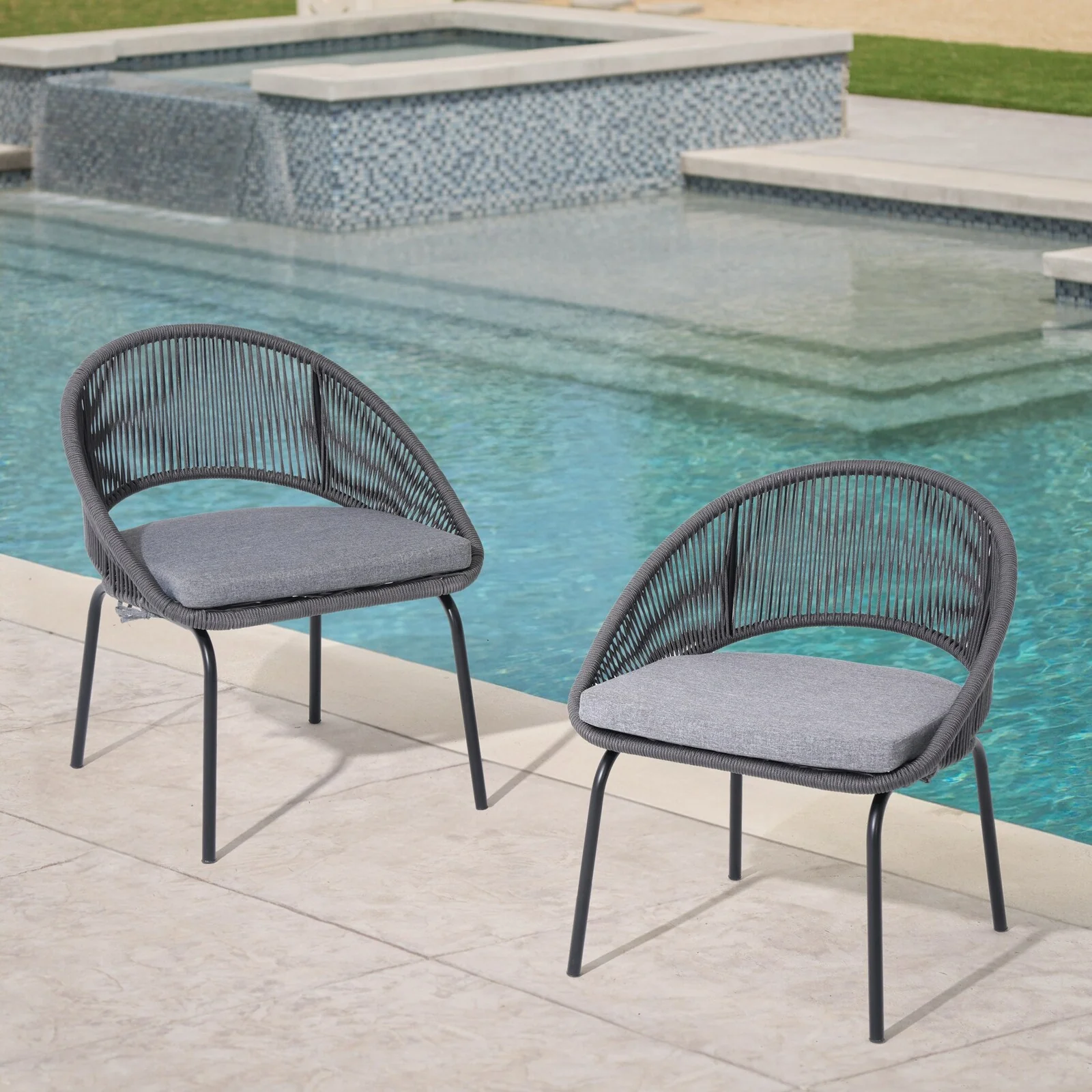 Outdoor 2 Piece Single Chair Set with Free Coffee Table