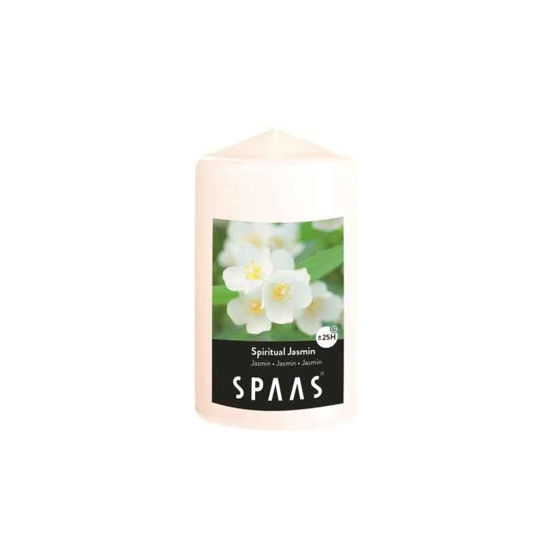 Bougie Cylindre parfumée jasmin 15 cm